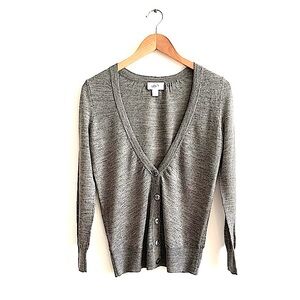 ANN TAYLOR LOFT- Lightweight Gray Cardigan!